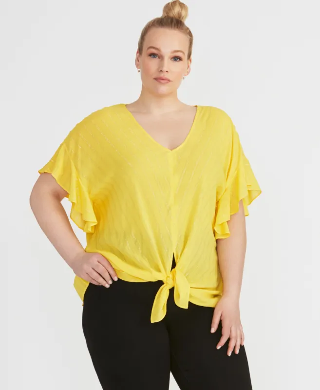 Zinnia Tie Front Top sold by RACHEL Rachel Roy