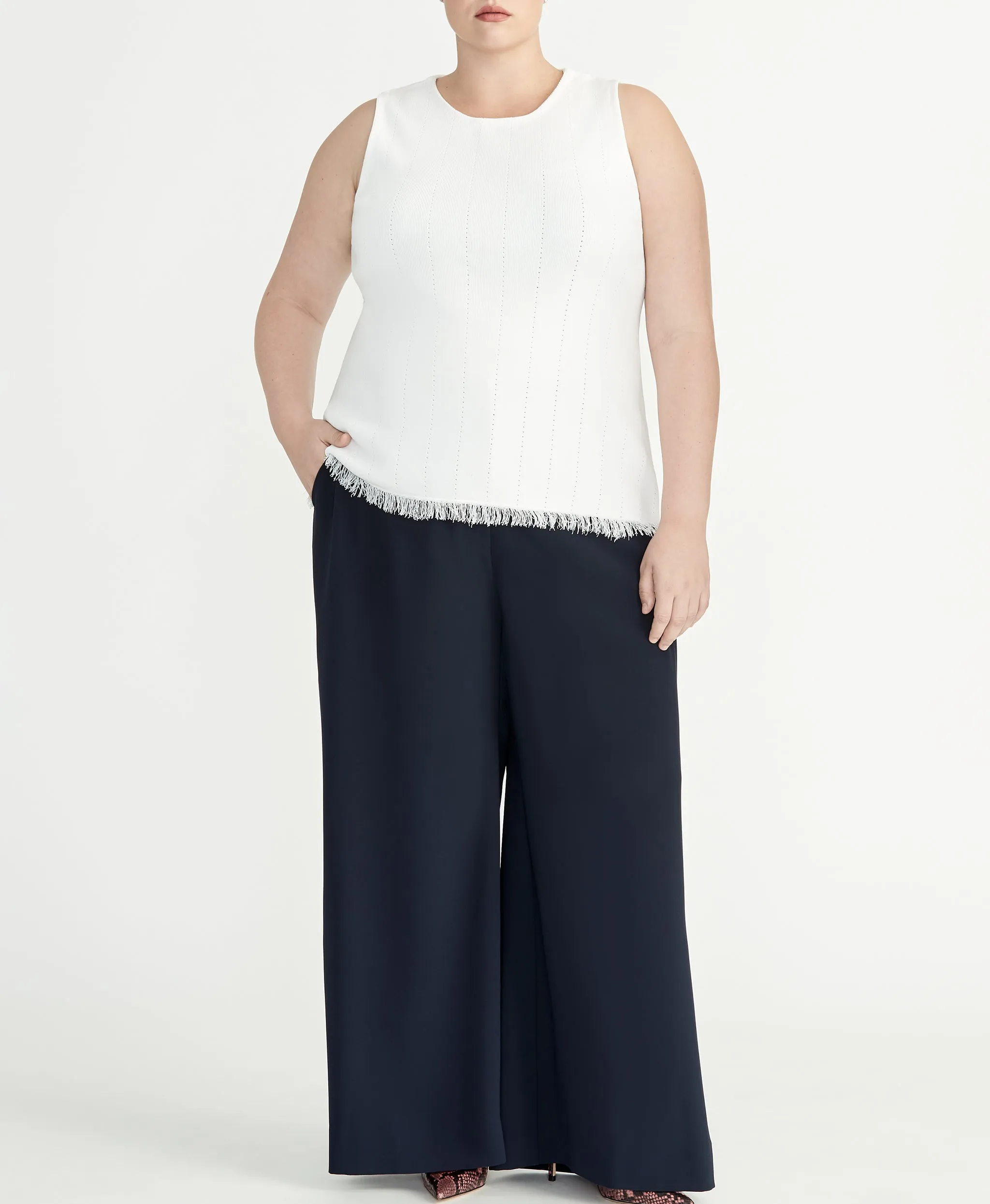 Pointelle Tie Tank sold by RACHEL Rachel Roy product image thumbnail 5