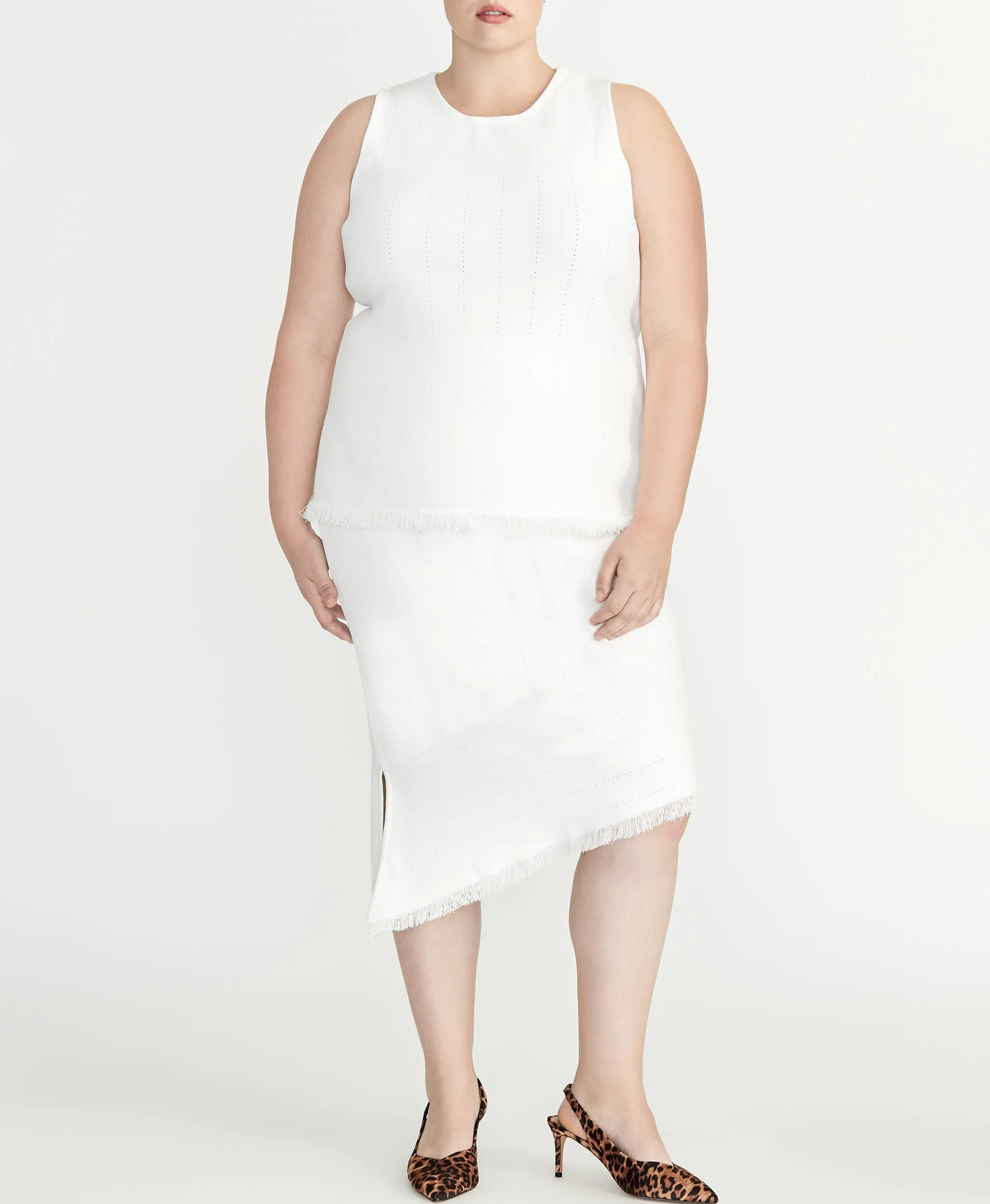 Pointelle Tie Tank sold by RACHEL Rachel Roy