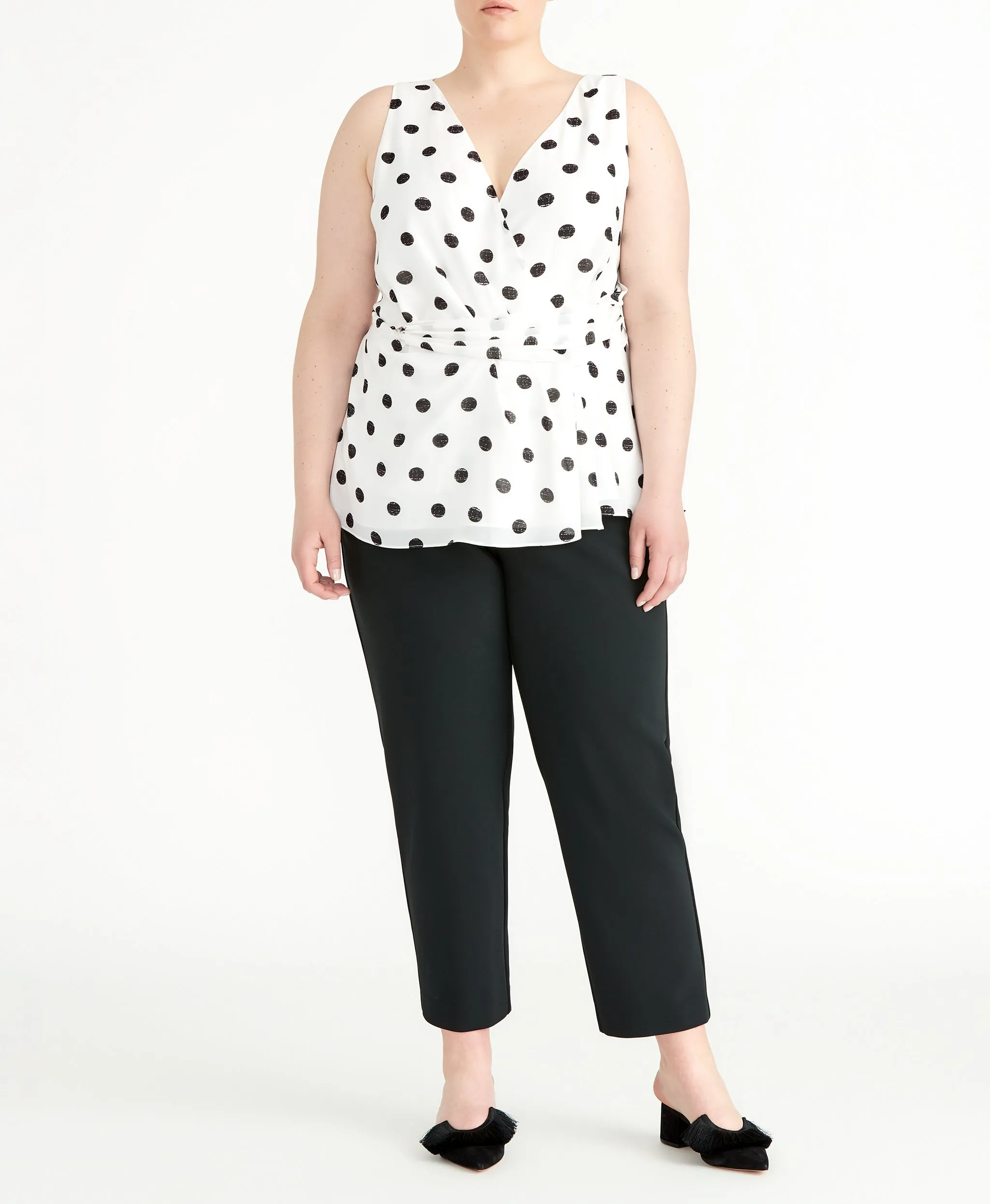 Polka Dot Twist Tank sold by RACHEL Rachel Roy