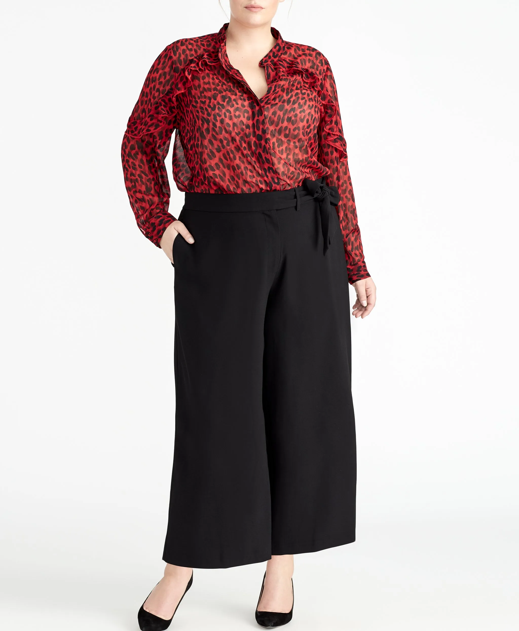 Tie Front Cropped Pant sold by RACHEL Rachel Roy product image thumbnail 4