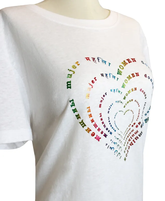 Rainbow Women T-Shirt - Supports World Of Children sold by RACHEL Rachel Roy