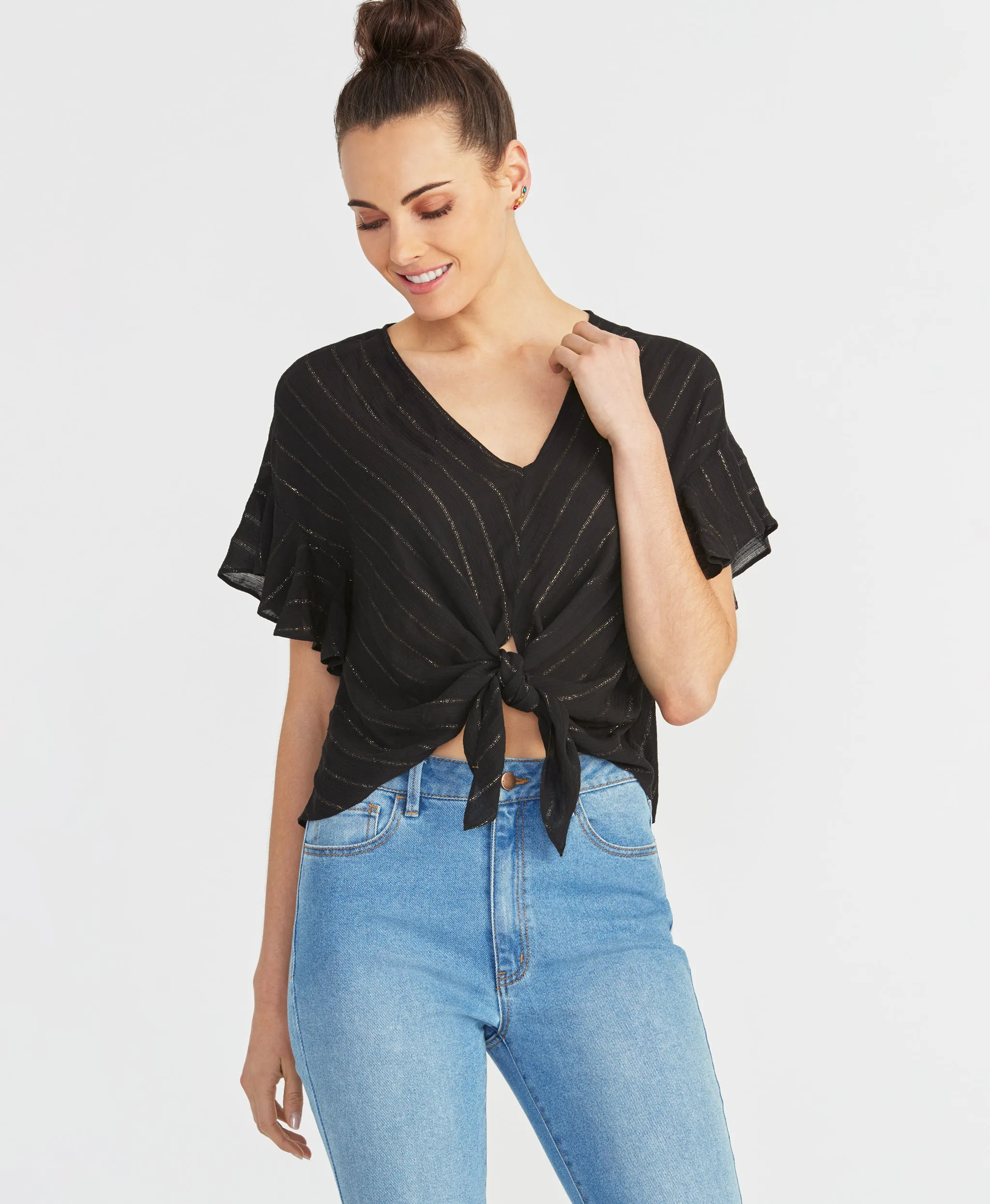 Zinnia Tie Front Top sold by RACHEL Rachel Roy product image thumbnail 3