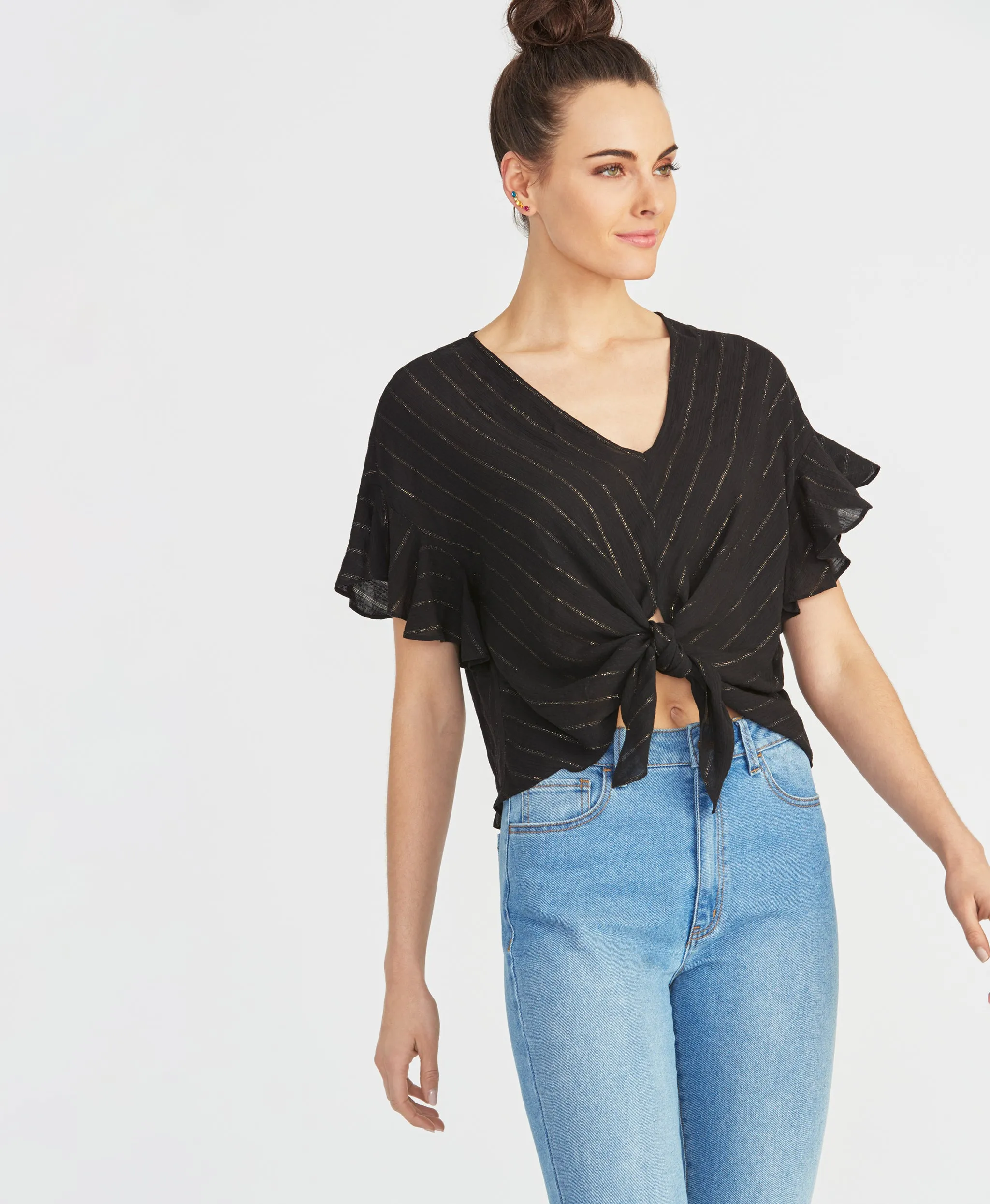 Zinnia Tie Front Top sold by RACHEL Rachel Roy product image thumbnail 4