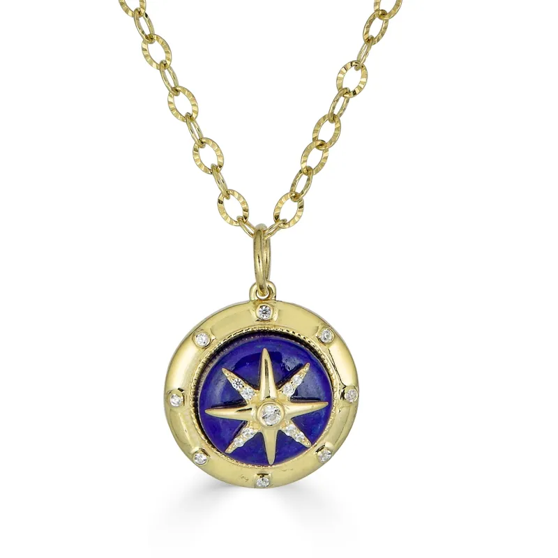 Blue Lapis Compass Necklace sold by Rachel Reinhardt