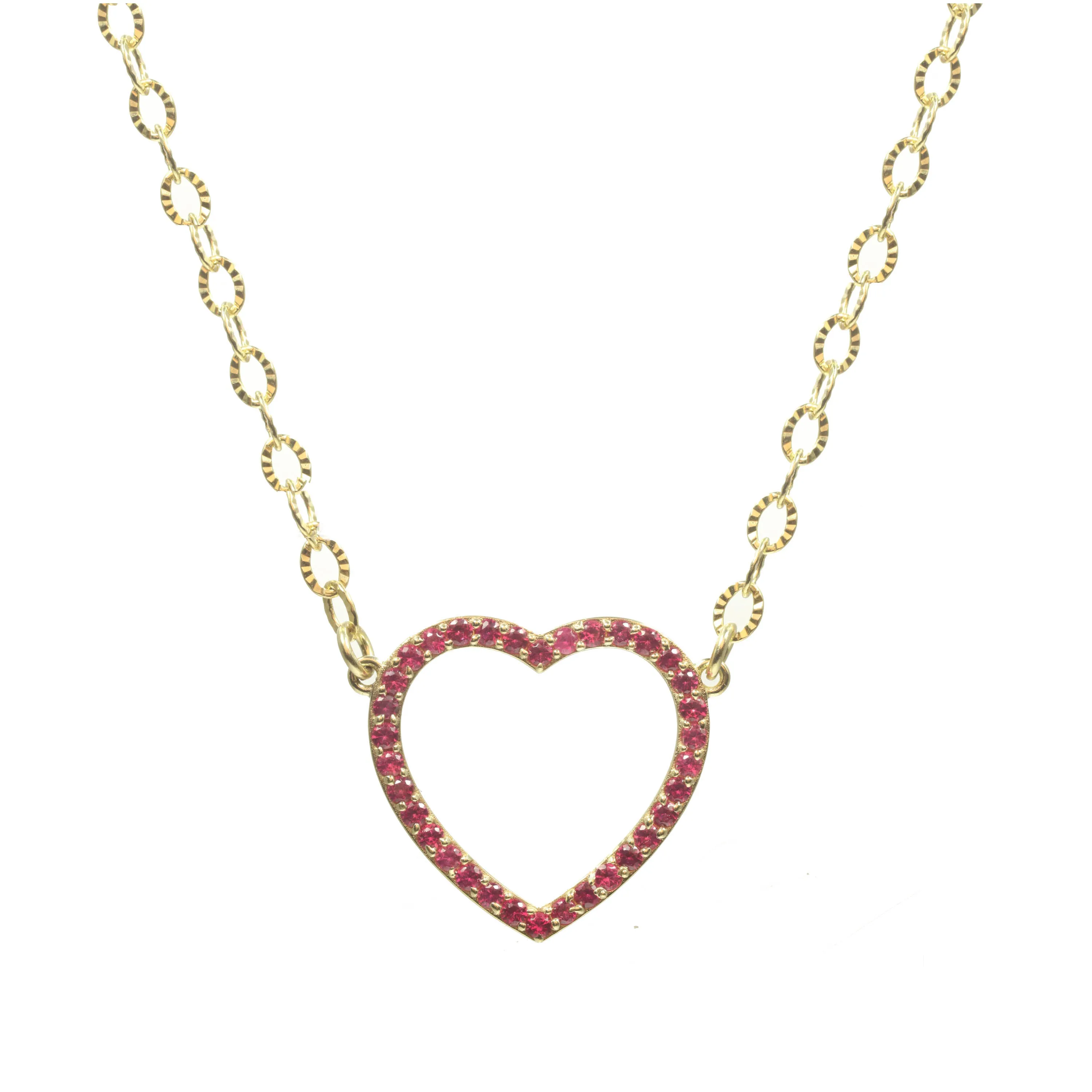 Ruby Sparkle Heart Necklace sold by Rachel Reinhardt