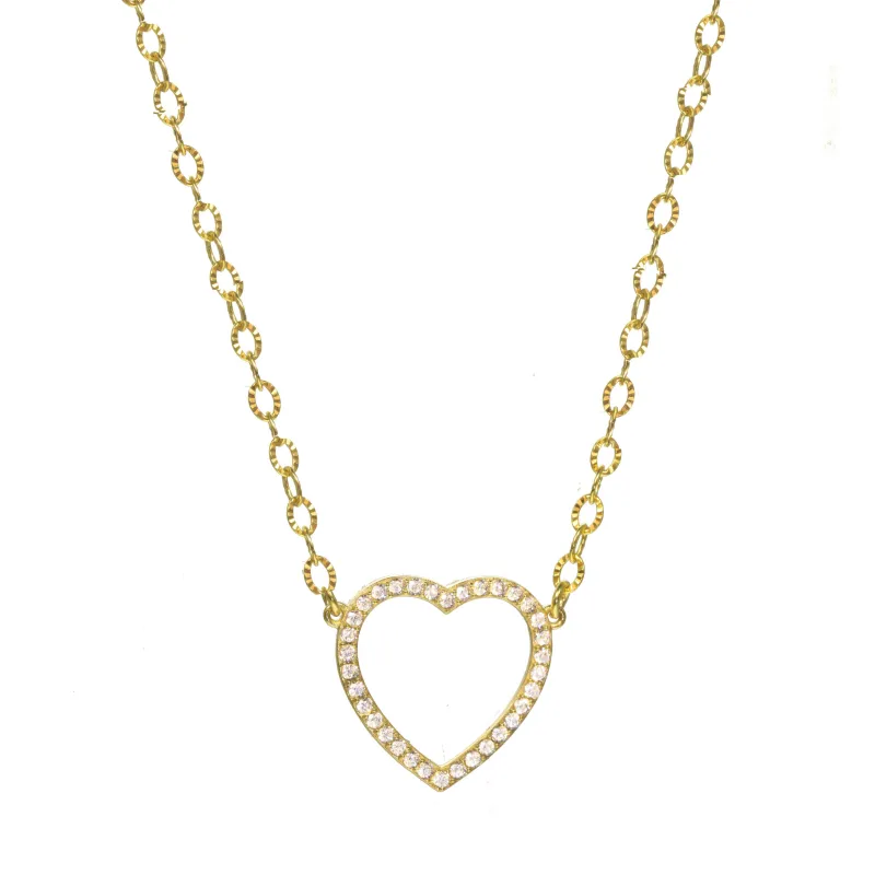 Eternal Sparkle Pavé Heart Necklace made by Rachel Reinhardt