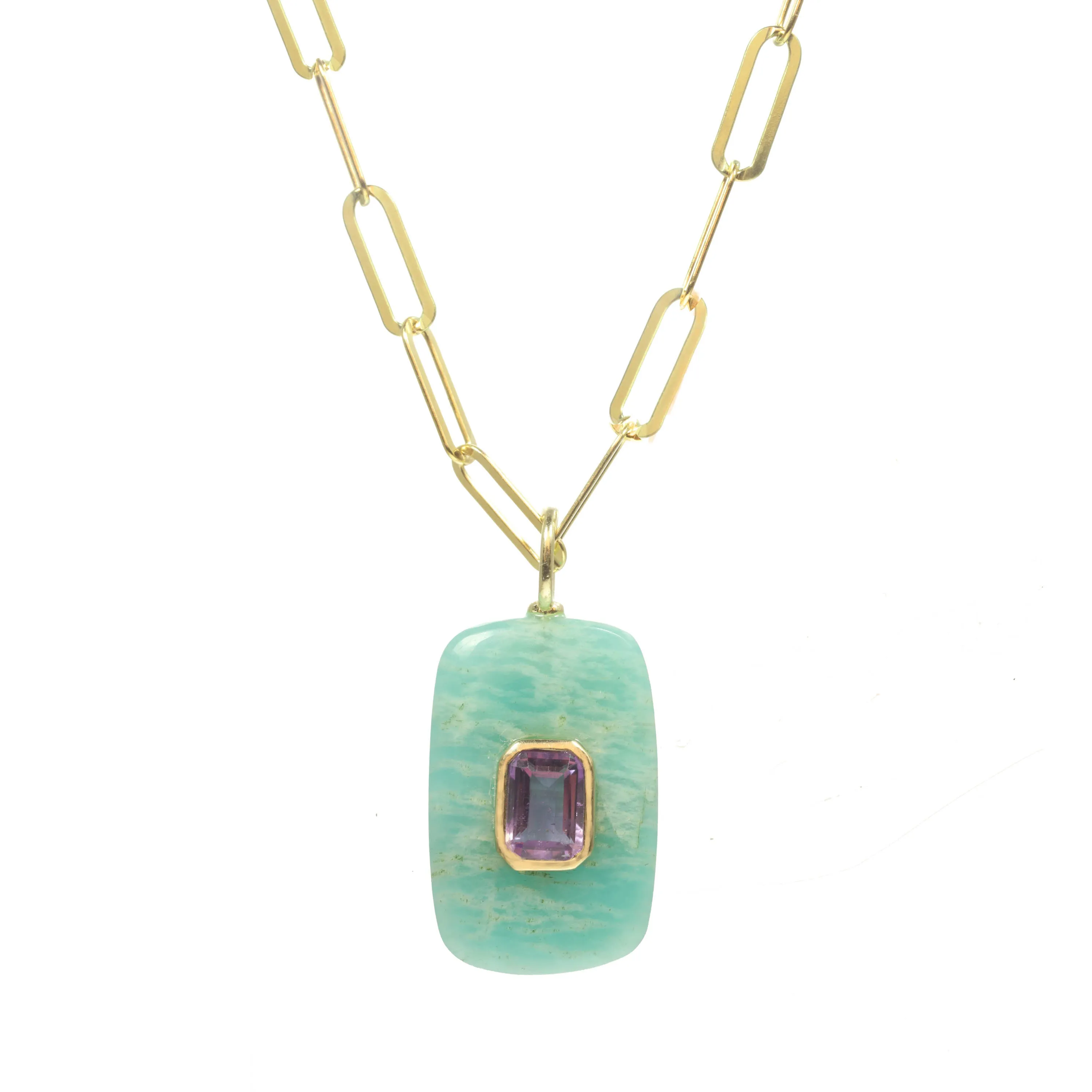Amazonite Rectangular Pendant sold by Rachel Reinhardt