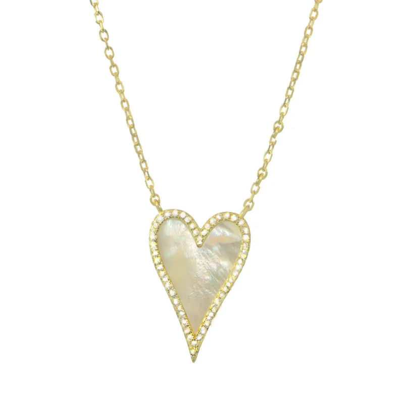 Mother of Pearl Heart Necklace sold by Rachel Reinhardt