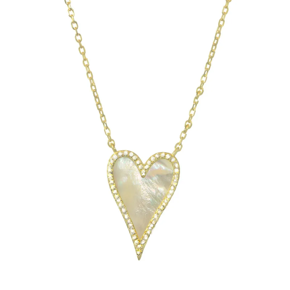 Mother of Pearl Heart Necklace sold by Rachel Reinhardt