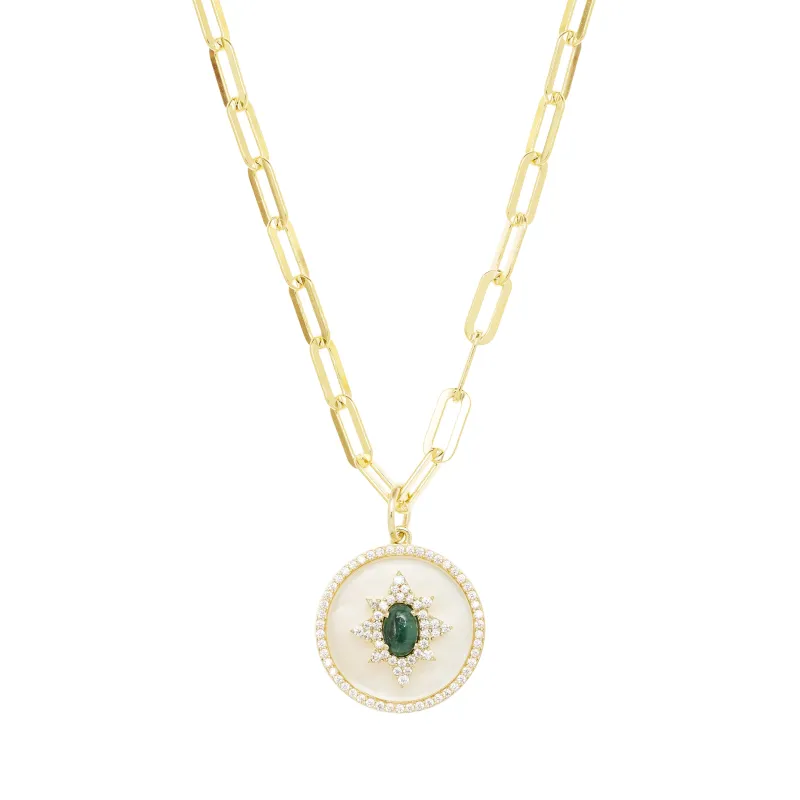 Mother of Pearl Flower Pendant Necklace sold by Rachel Reinhardt