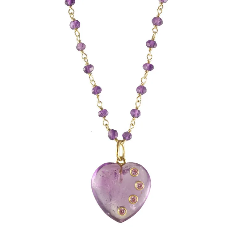 Amethyst Heart Pendant Necklace sold by Rachel Reinhardt