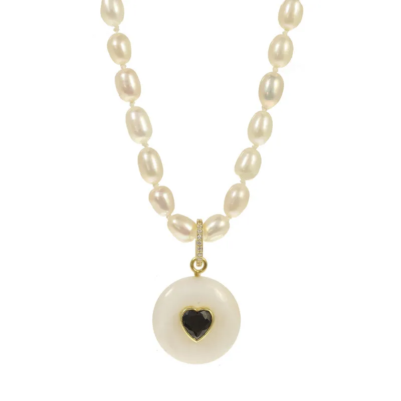 Freshwater Pearl Heart Pendant Necklace sold by Rachel Reinhardt