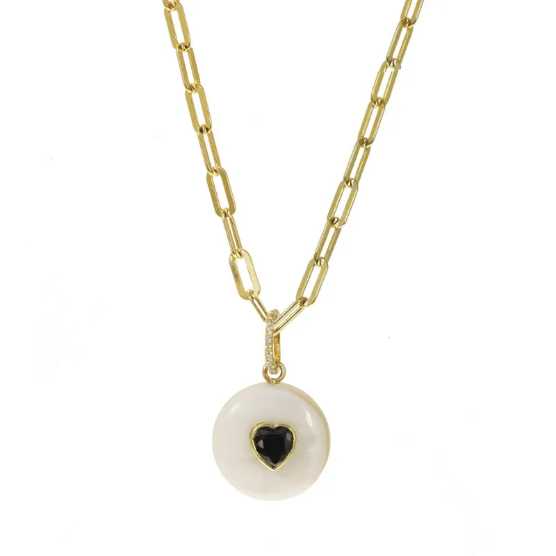 Mother of Pearl Heart Necklace sold by Rachel Reinhardt