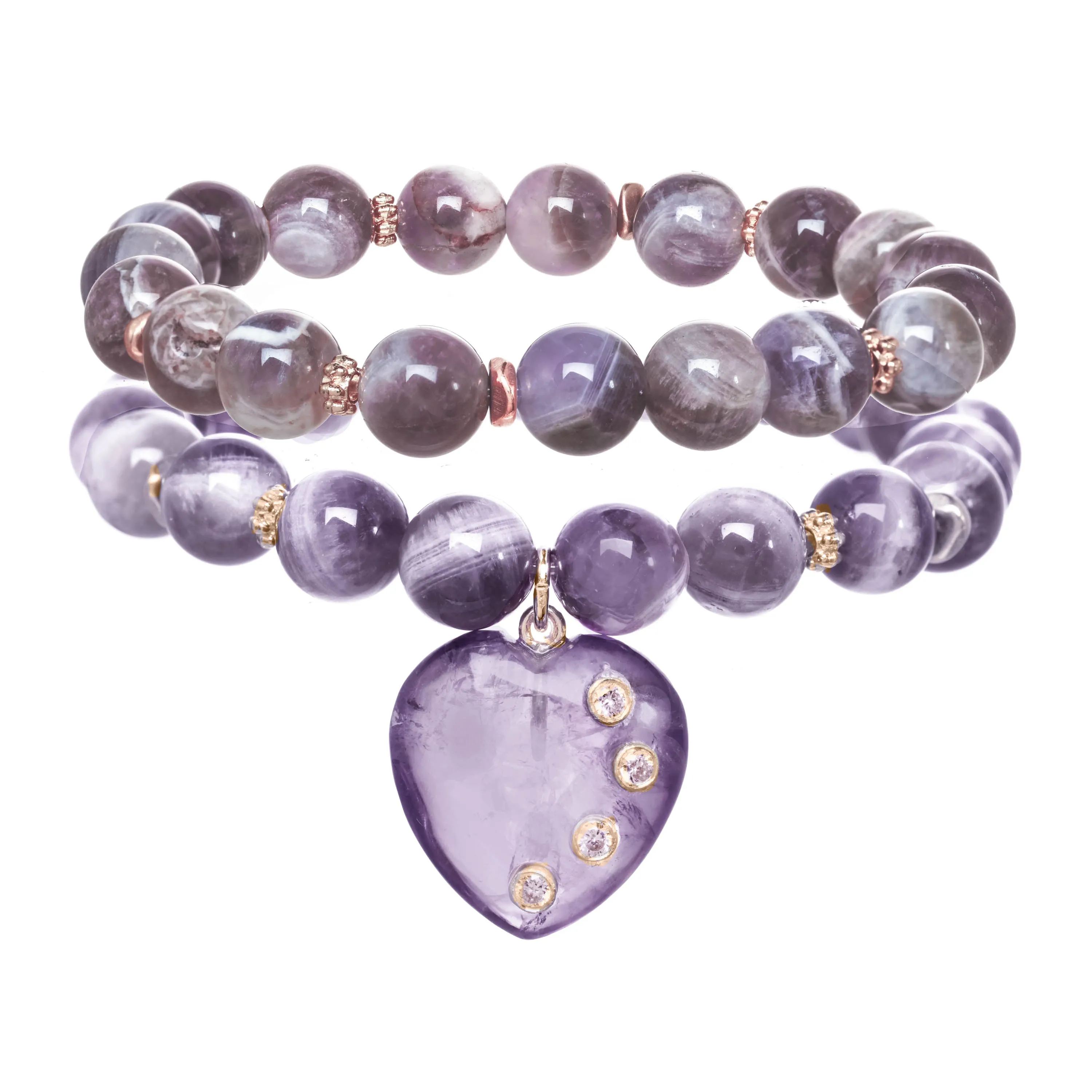 Amethyst Hanging Heart Bracelets sold by Rachel Reinhardt