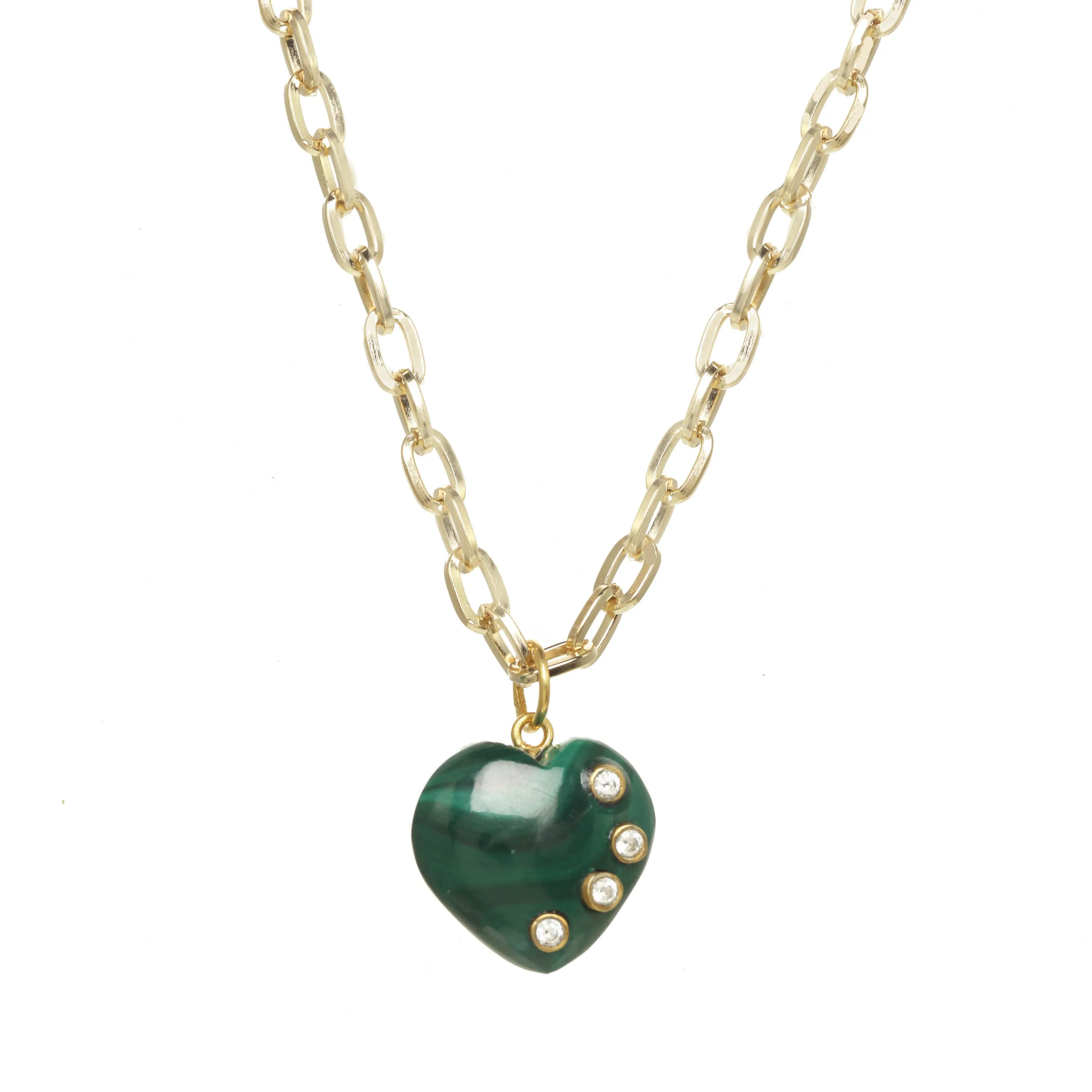 Malachite Heart Necklace sold by Rachel Reinhardt
