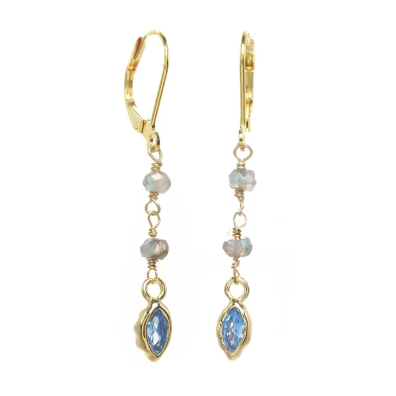 Labradorite Something Blue Earring made by Rachel Reinhardt