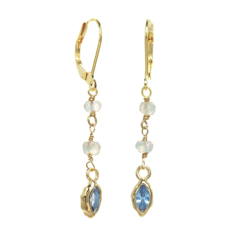 Something Blue Linear Earring made by Rachel Reinhardt