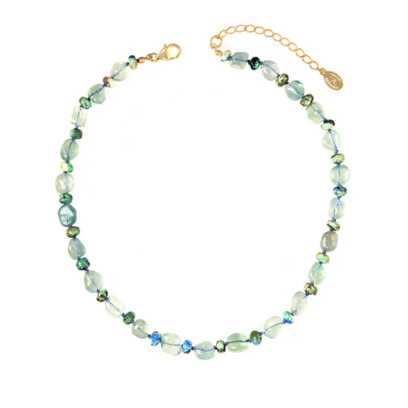 Blue Sky Silk Knotted Necklace sold by Rachel Reinhardt