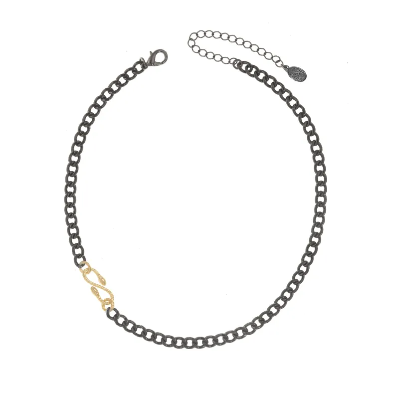 Mixed Metal Snake Connector Necklace sold by Rachel Reinhardt