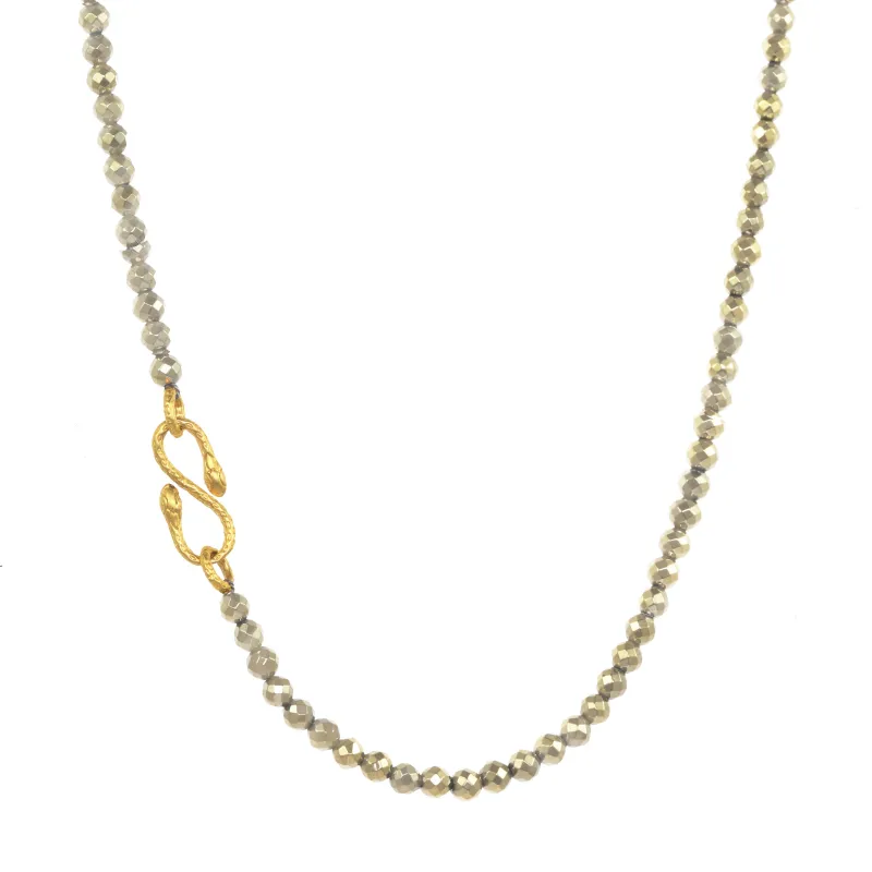 Pyrite Snake Connector Necklace sold by Rachel Reinhardt