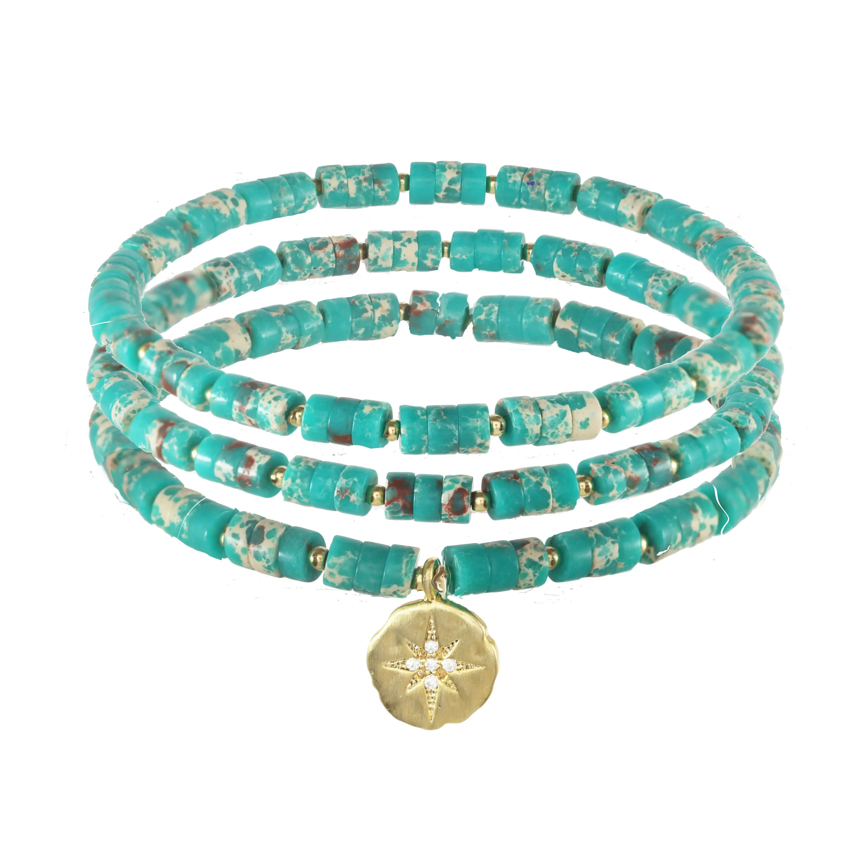 Russian Amazonite Bracelets with Starburst Pendant sold by Rachel Reinhardt