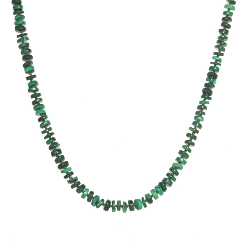 Malachite Heishi Necklace sold by Rachel Reinhardt
