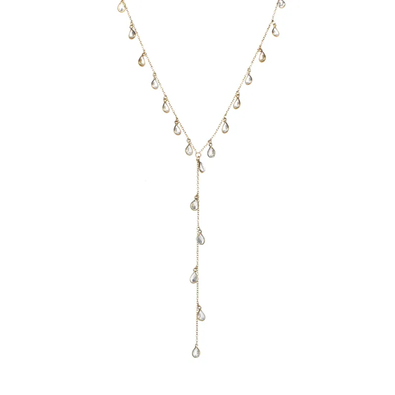 Raindrop Y Necklace made by Rachel Reinhardt