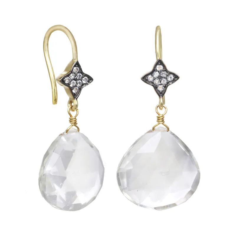 Clear Quartz Droplet Earring sold by Rachel Reinhardt
