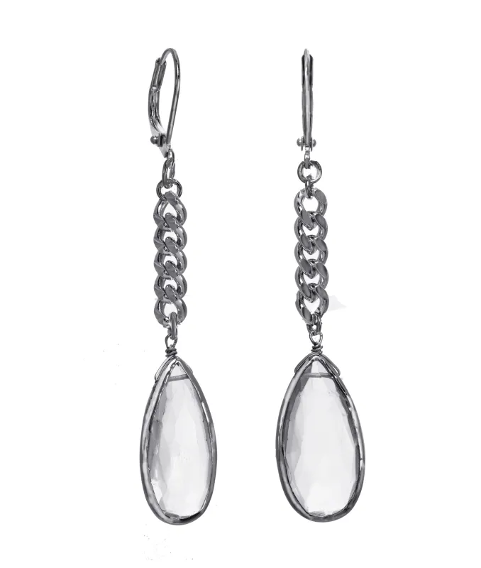 Chain and Clear Quartz Earring sold by Rachel Reinhardt