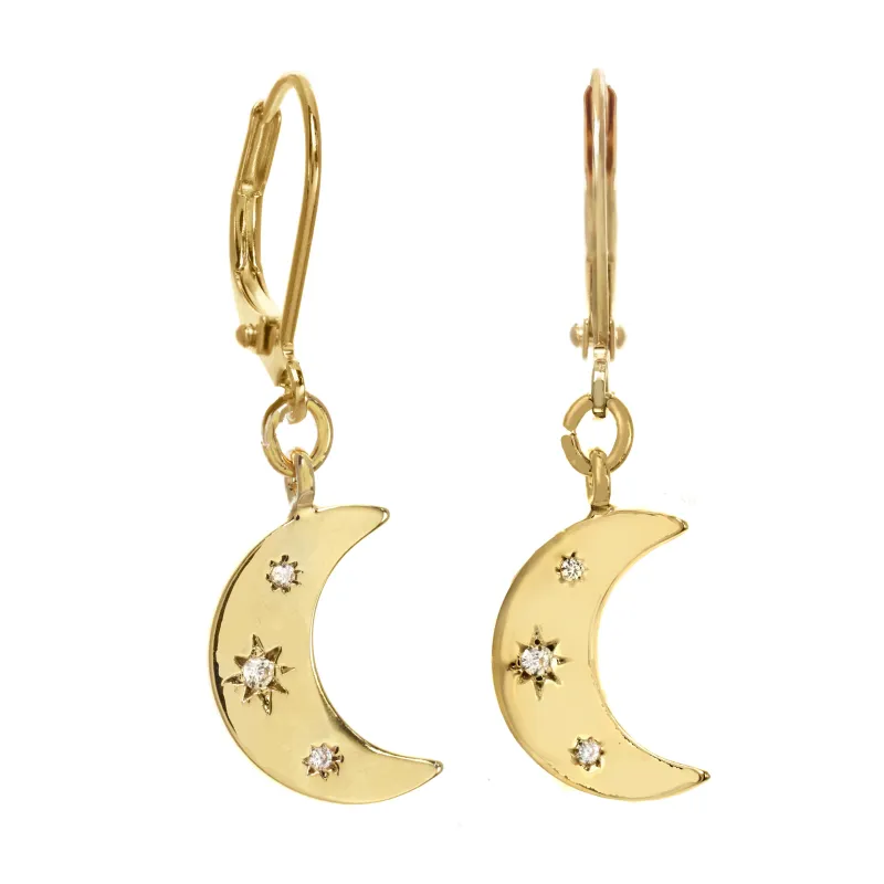 Crescent Moon Earrings made by Rachel Reinhardt