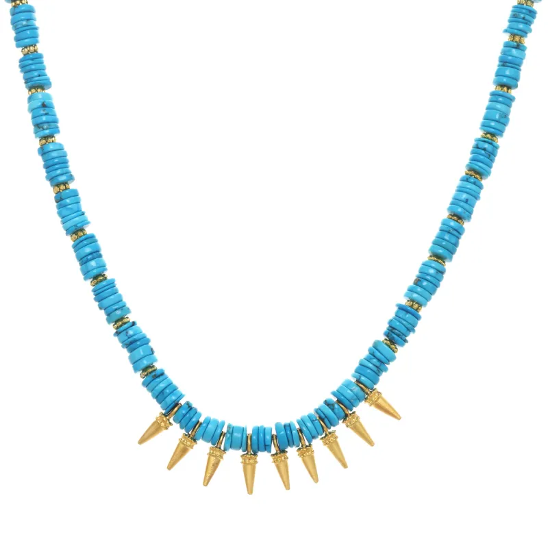 Turquoise Mini Spike Necklace sold by Rachel Reinhardt