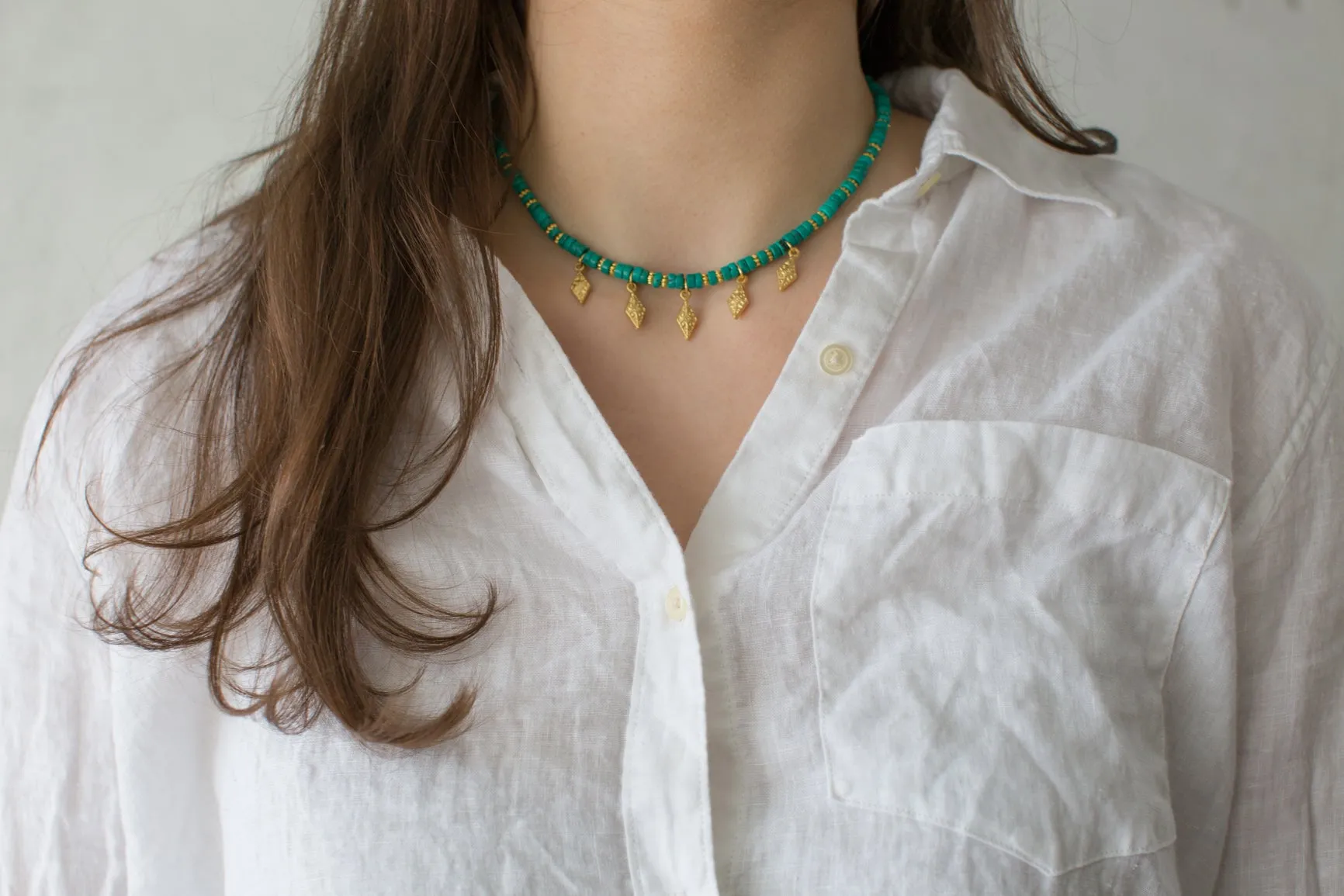 Turquoise Tribal Necklace sold by Rachel Reinhardt product image thumbnail 2