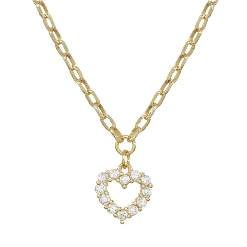 Petite Pave Heart Necklace sold by Rachel Reinhardt