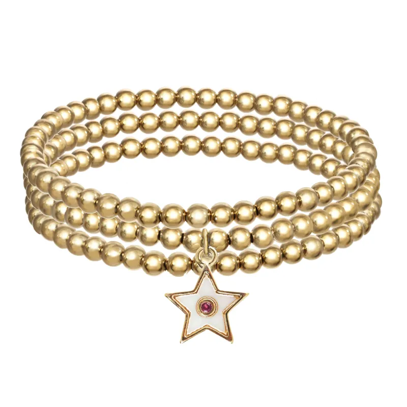 Set of 3 14k Gold Filled Bracelets with Star Pendant sold by Rachel Reinhardt