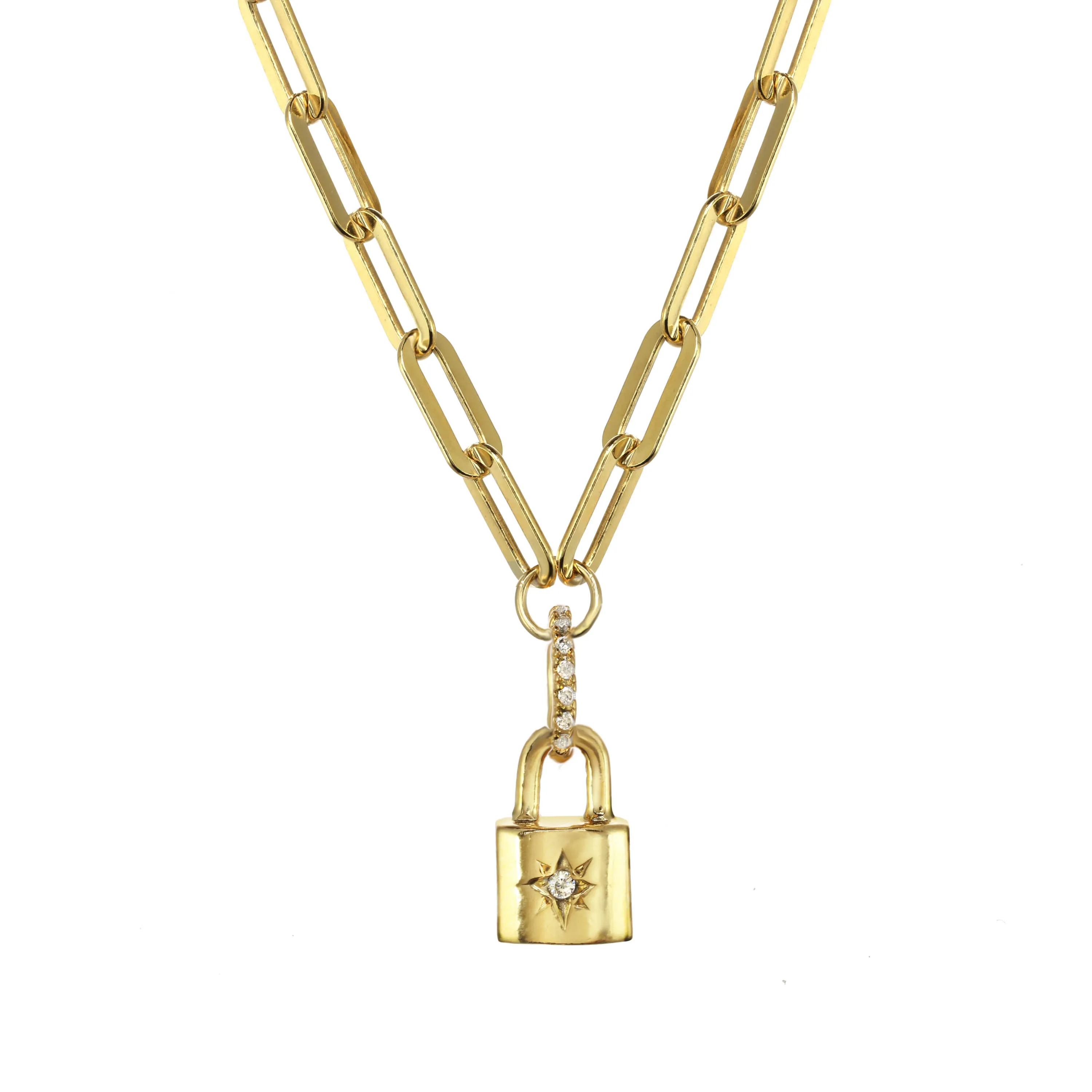 Paperclip Padlock Pendant Necklace sold by Rachel Reinhardt