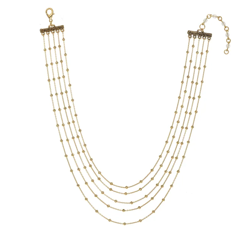 Multi Row Ball Chain Necklace sold by Rachel Reinhardt