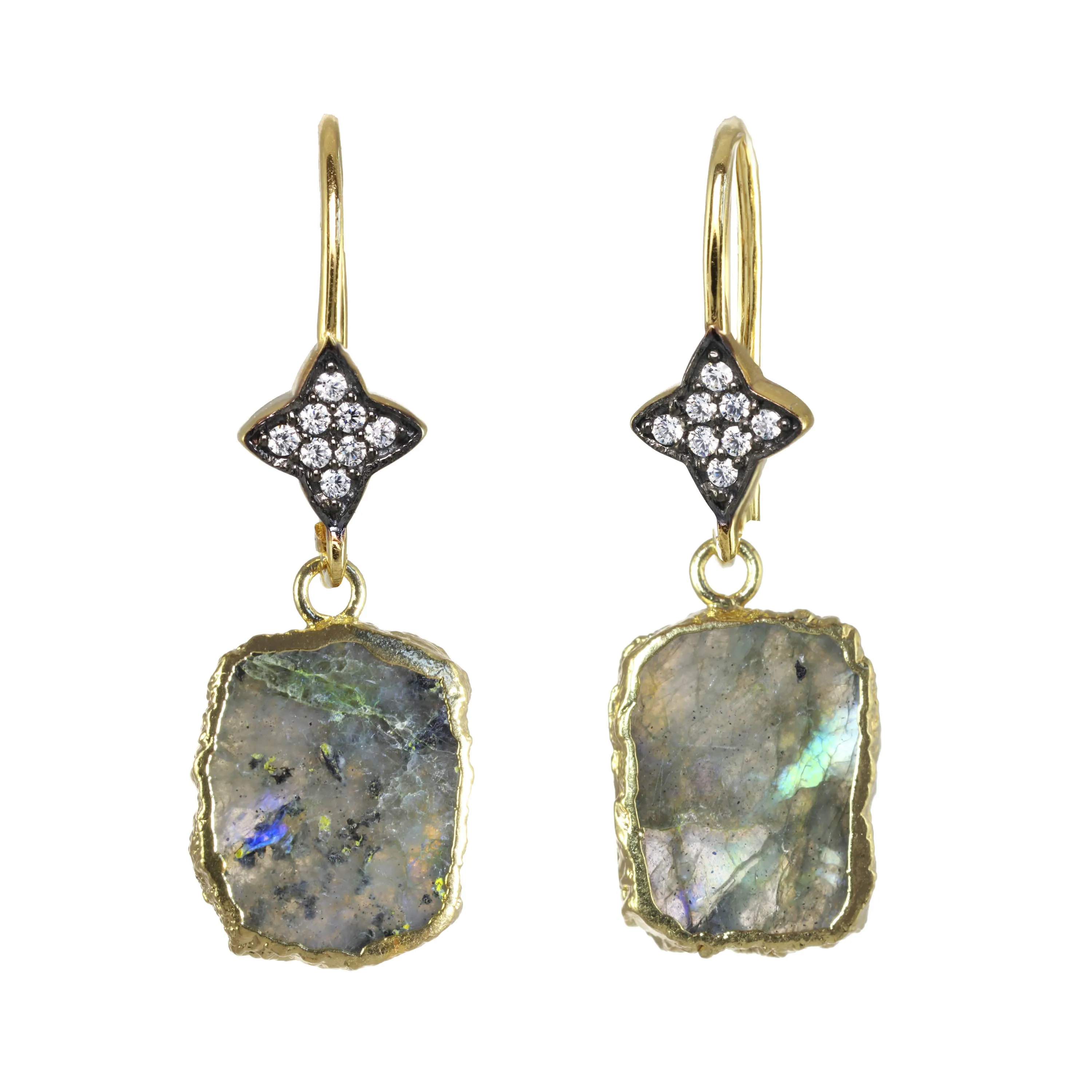 Labradorite Slice Earring sold by Rachel Reinhardt