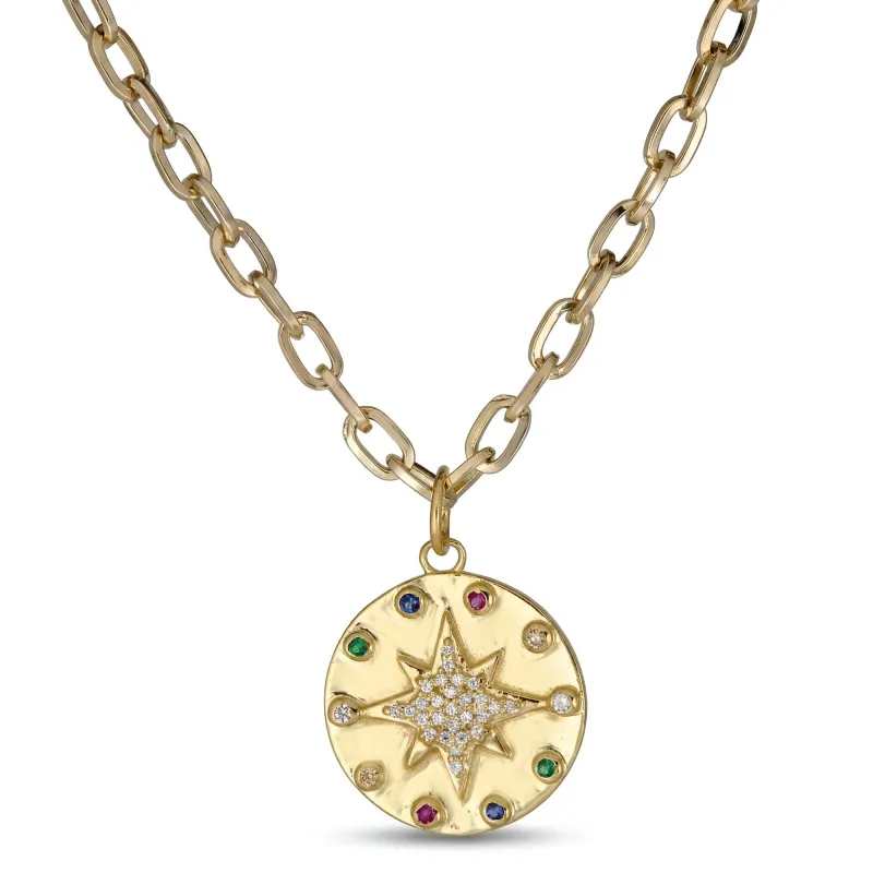 Celestial Medallion Pendant Necklace made by Rachel Reinhardt