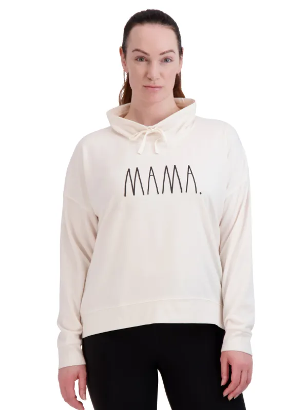 Women's "MAMA" Funnel Neck Sweatshirt sold by Rae Dunn