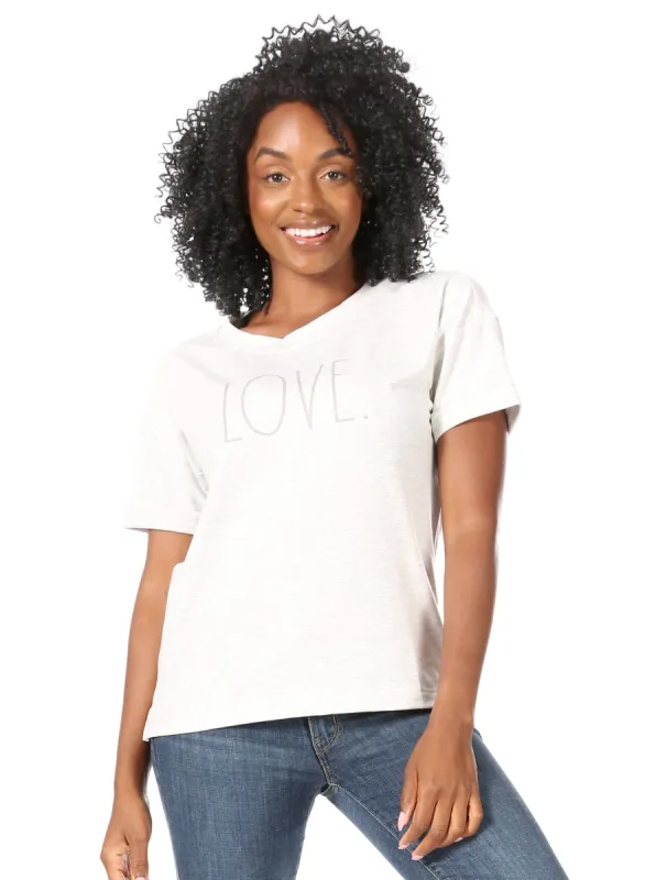 Women's "LOVE" Oversized Drop Sleeve T-Shirt sold by Rae Dunn