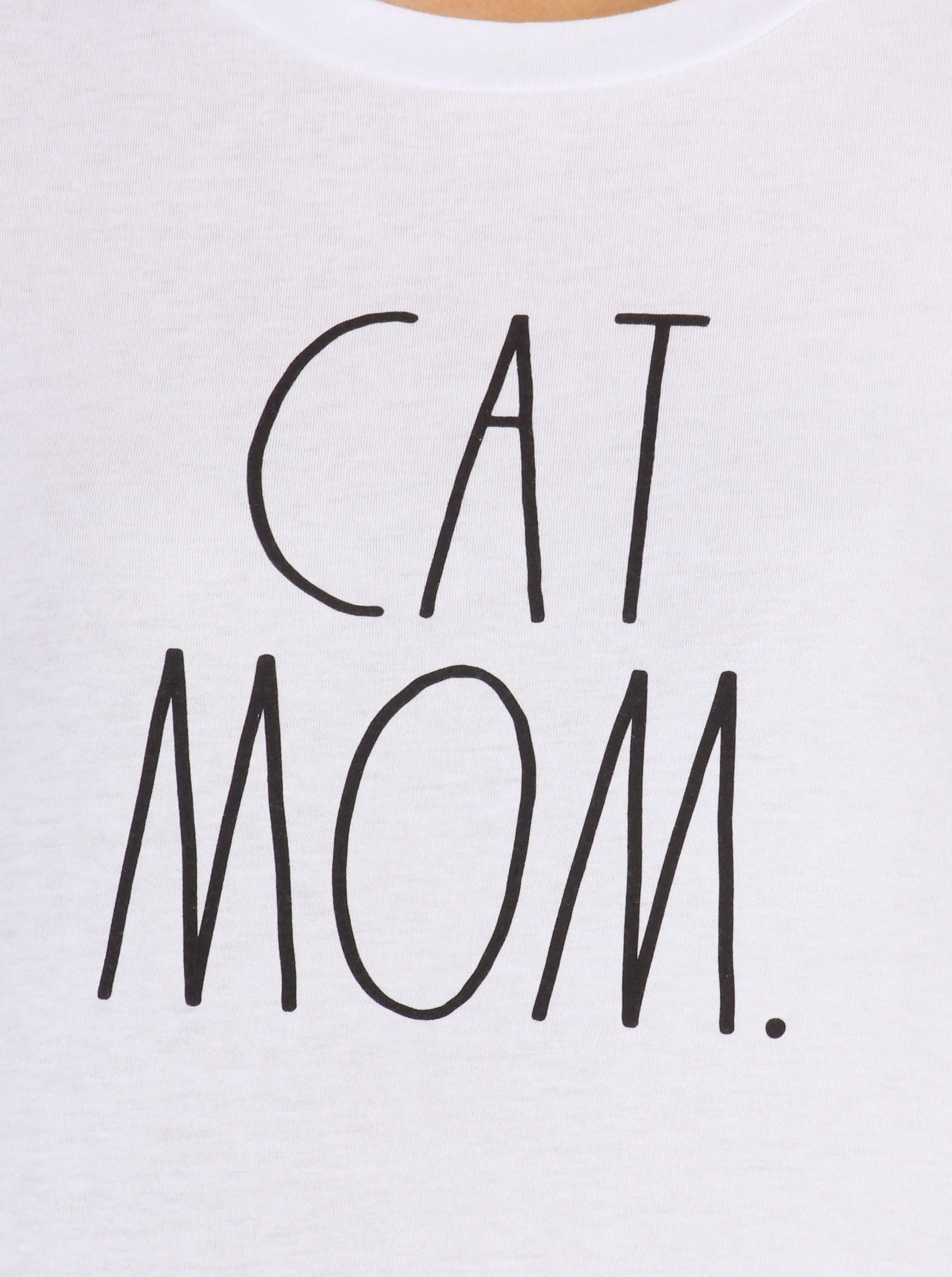 Women's "CAT MOM" Short Sleeve Icon T-Shirt sold by Rae Dunn product image thumbnail 2