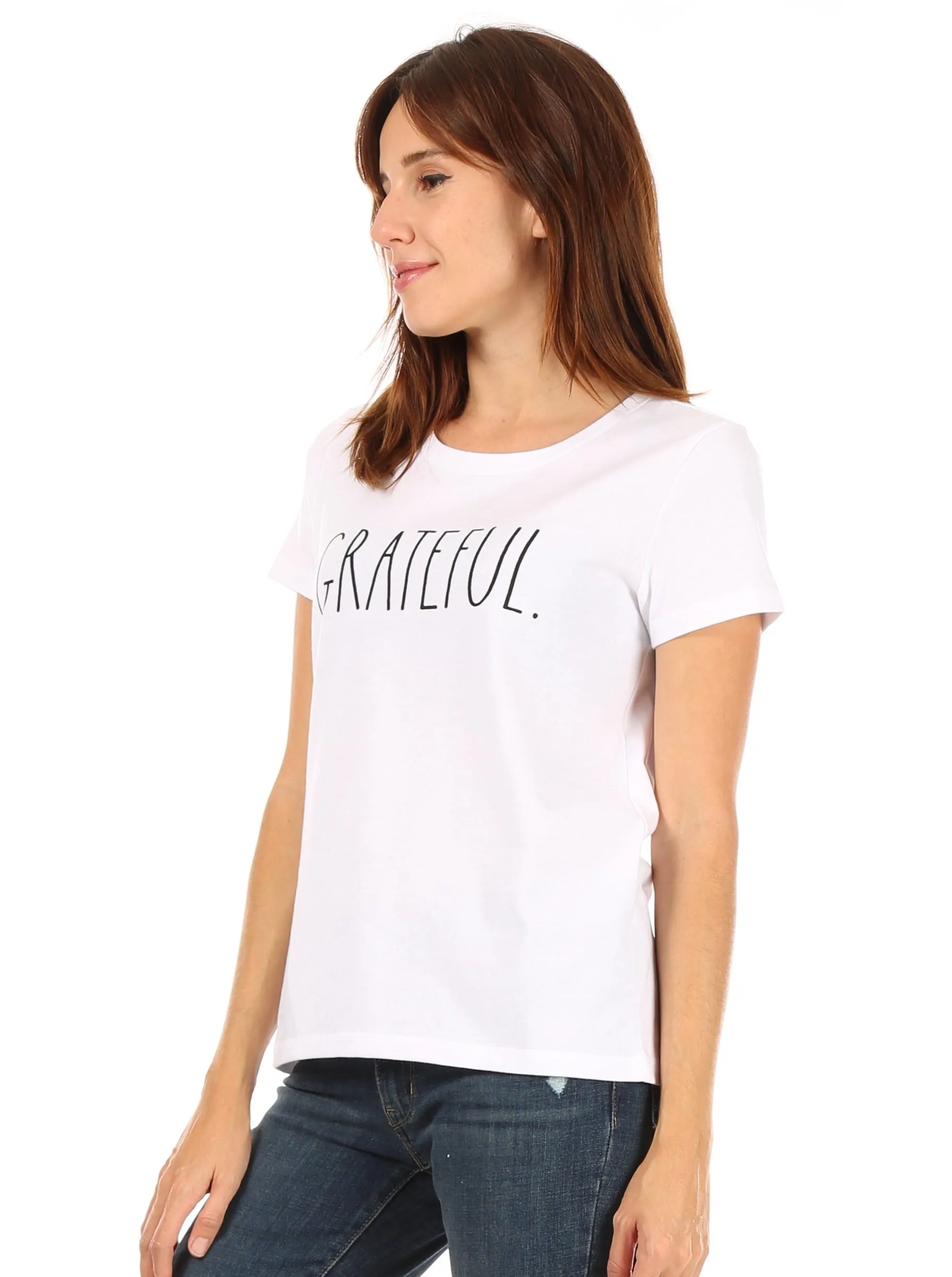 Women's "GRATEFUL" Short Sleeve Icon T-Shirt sold by Rae Dunn product image thumbnail 2