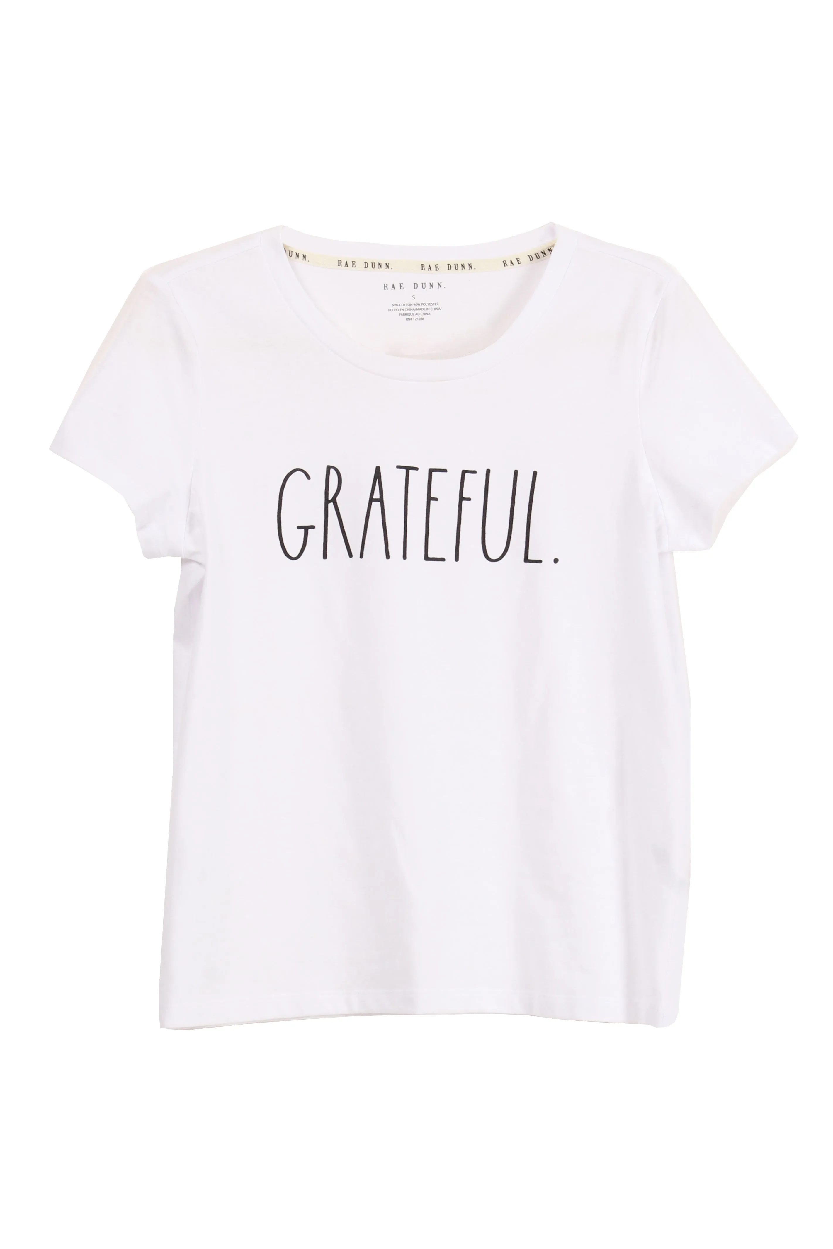 Women's "GRATEFUL" Short Sleeve Icon T-Shirt sold by Rae Dunn product image thumbnail 5