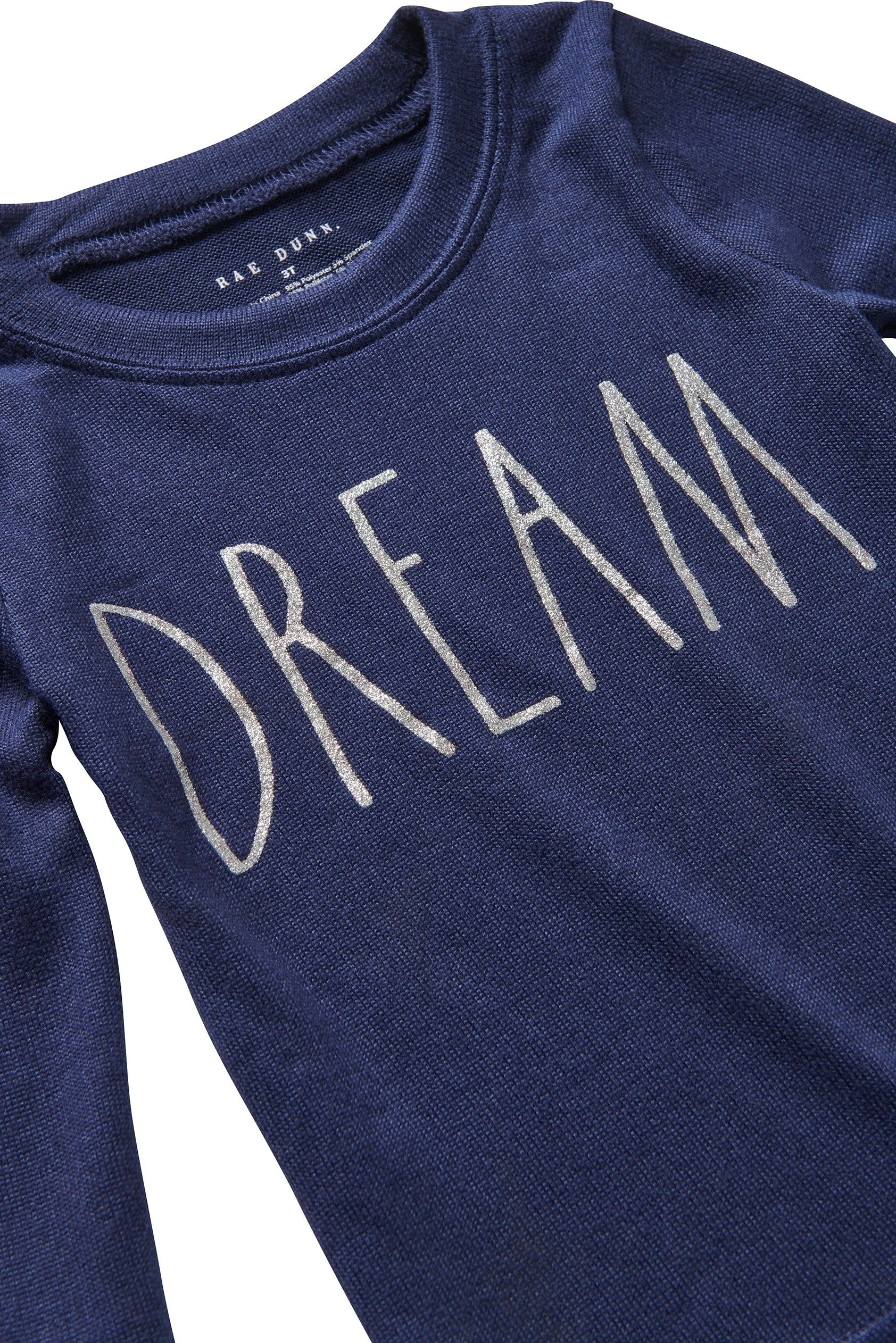Girls' "DREAM" Long Sleeve Top and Joggers Pajama Set sold by Rae Dunn product image thumbnail 3