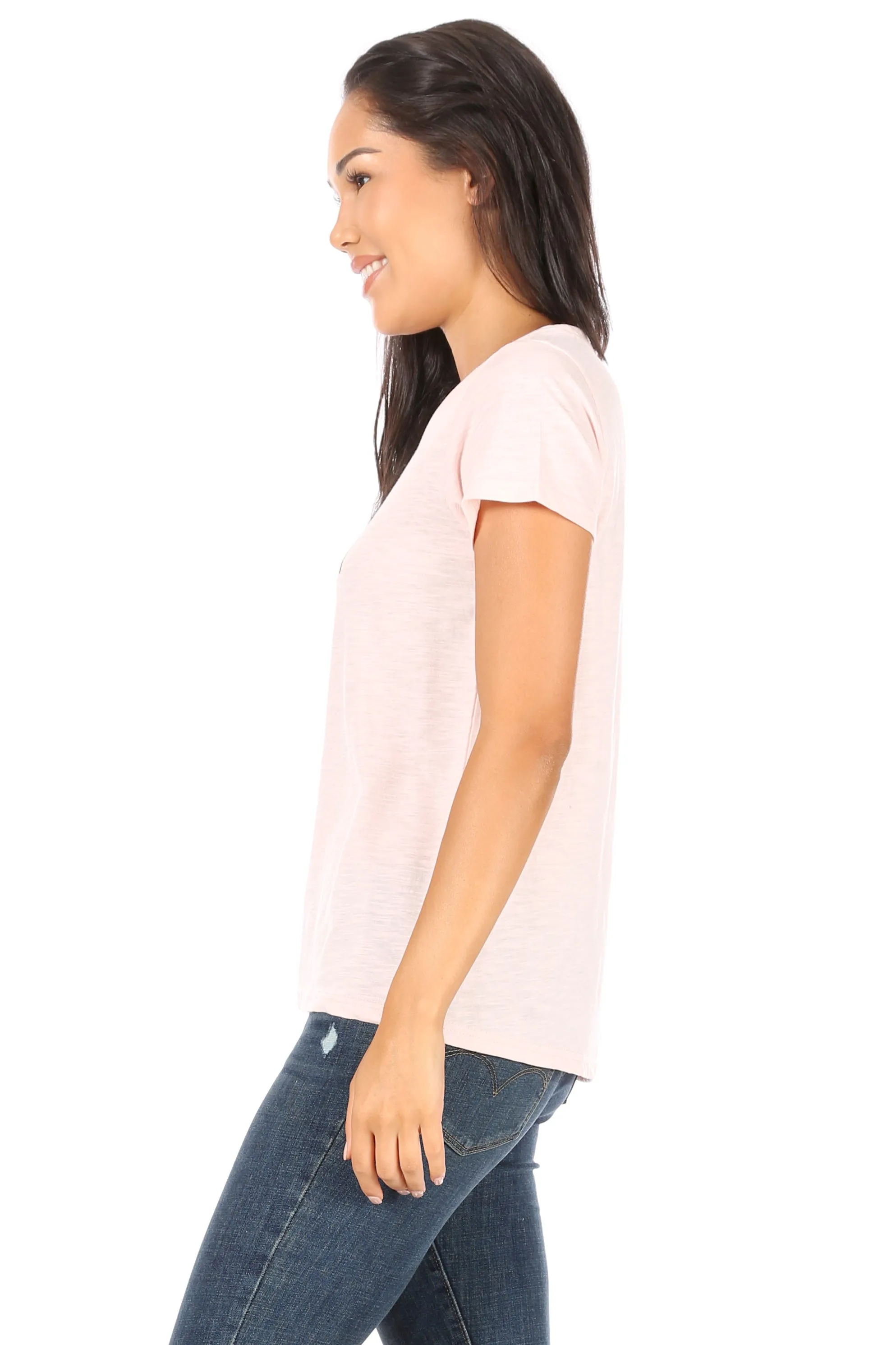 Women's "MOM LIFE" Short Sleeve Classic Slub T-Shirt sold by Rae Dunn product image thumbnail 4