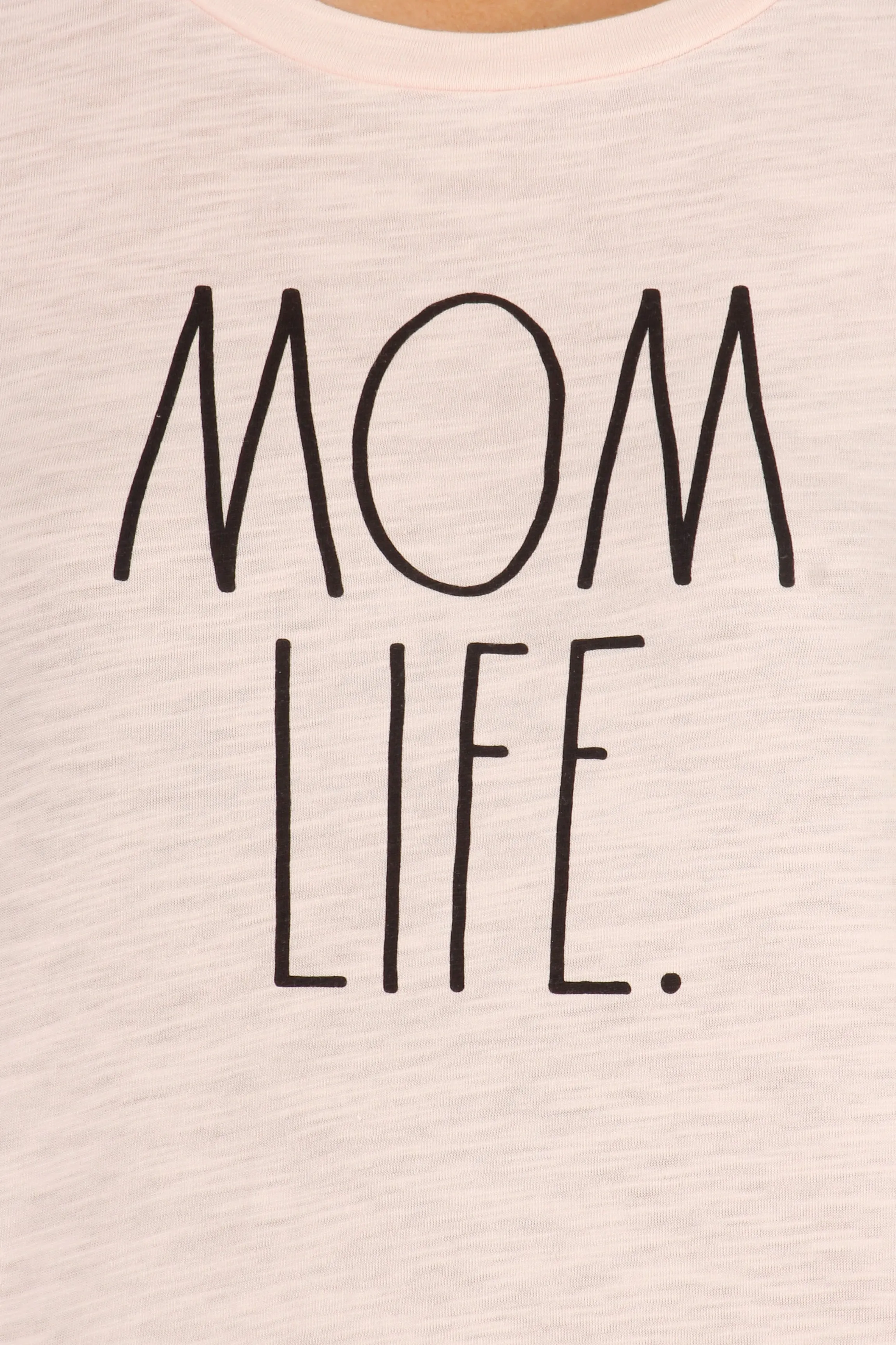 Women's "MOM LIFE" Short Sleeve Classic Slub T-Shirt sold by Rae Dunn product image thumbnail 2