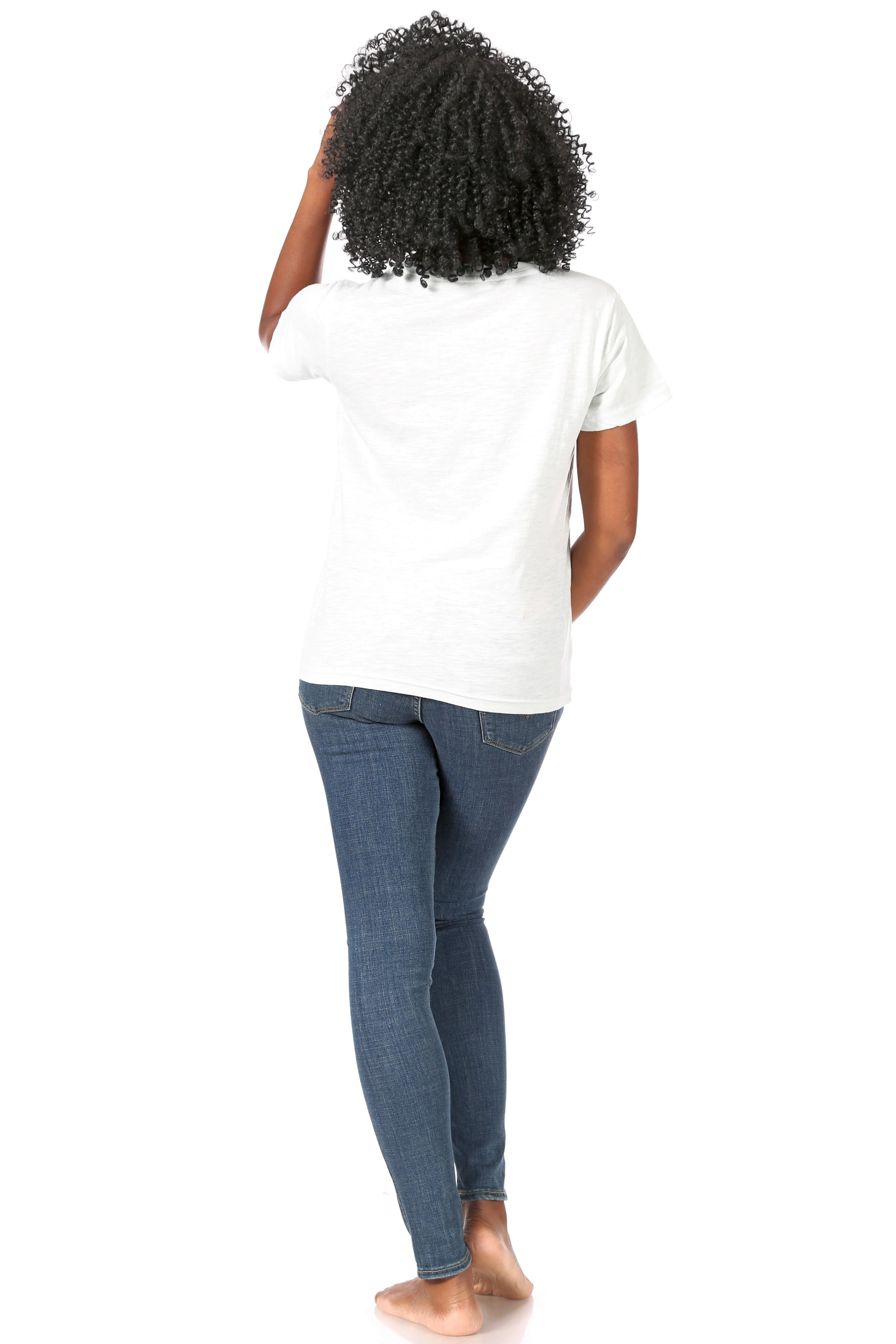 Women's "LET LOVE GROW" Short Sleeve Sage Classic Slub T-Shirt sold by Rae Dunn product image thumbnail 4