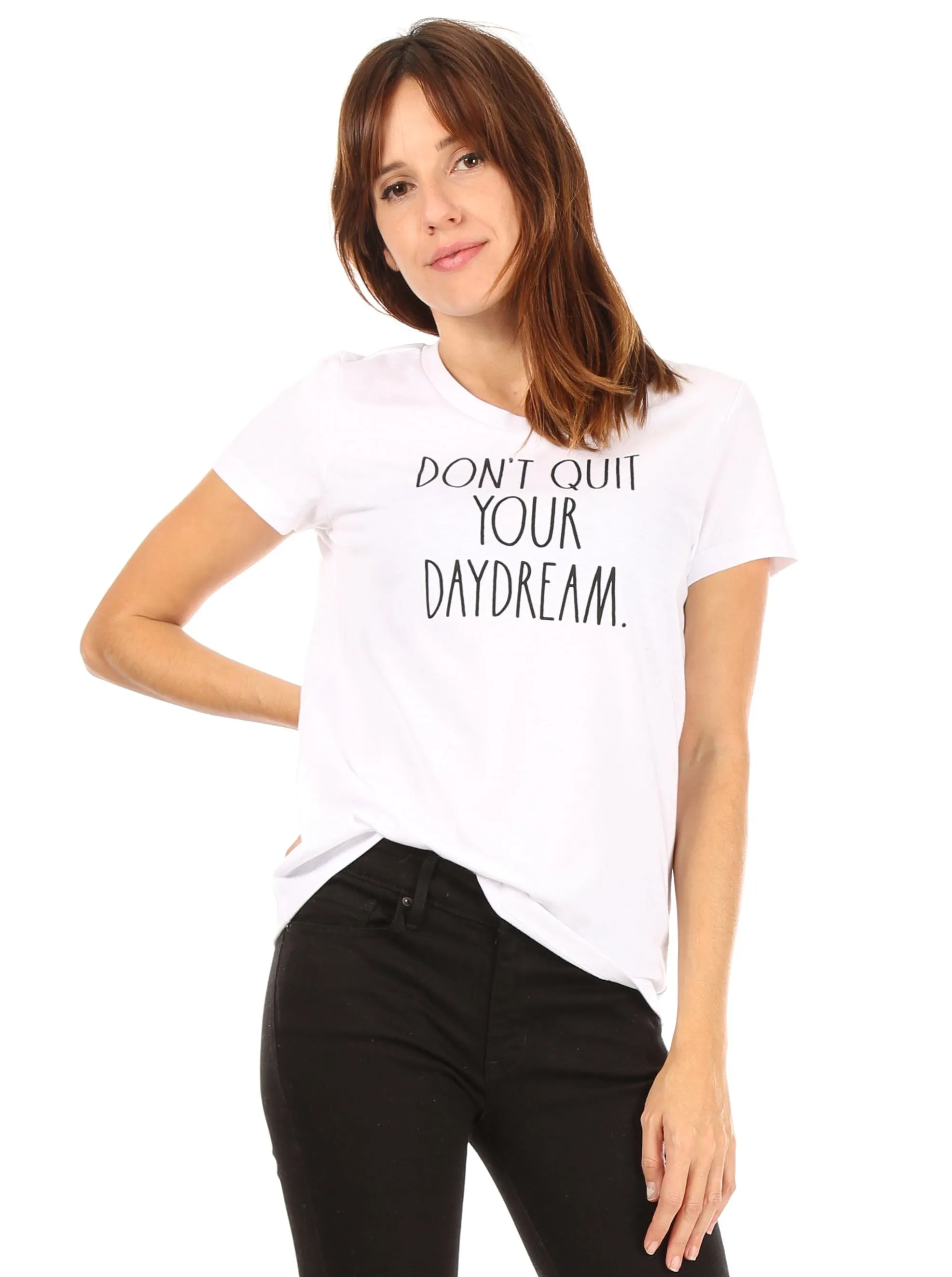 Women's "DON'T QUIT YOUR DAYDREAM" Short Sleeve Icon T-Shirt sold by Rae Dunn
