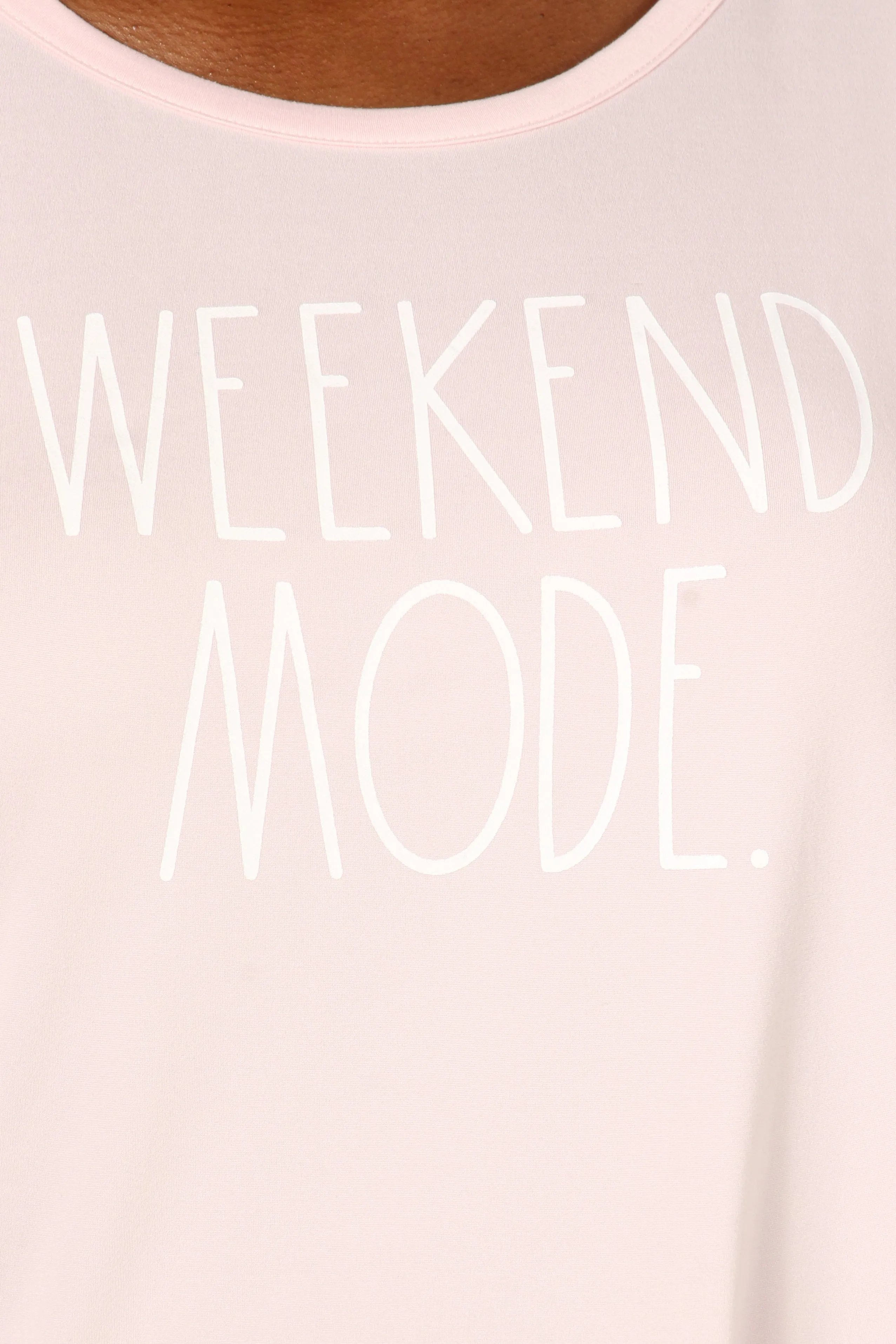 Women's "WEEKEND MODE" Long Sleeve Top and Jogger Pajama Set sold by Rae Dunn product image thumbnail 4